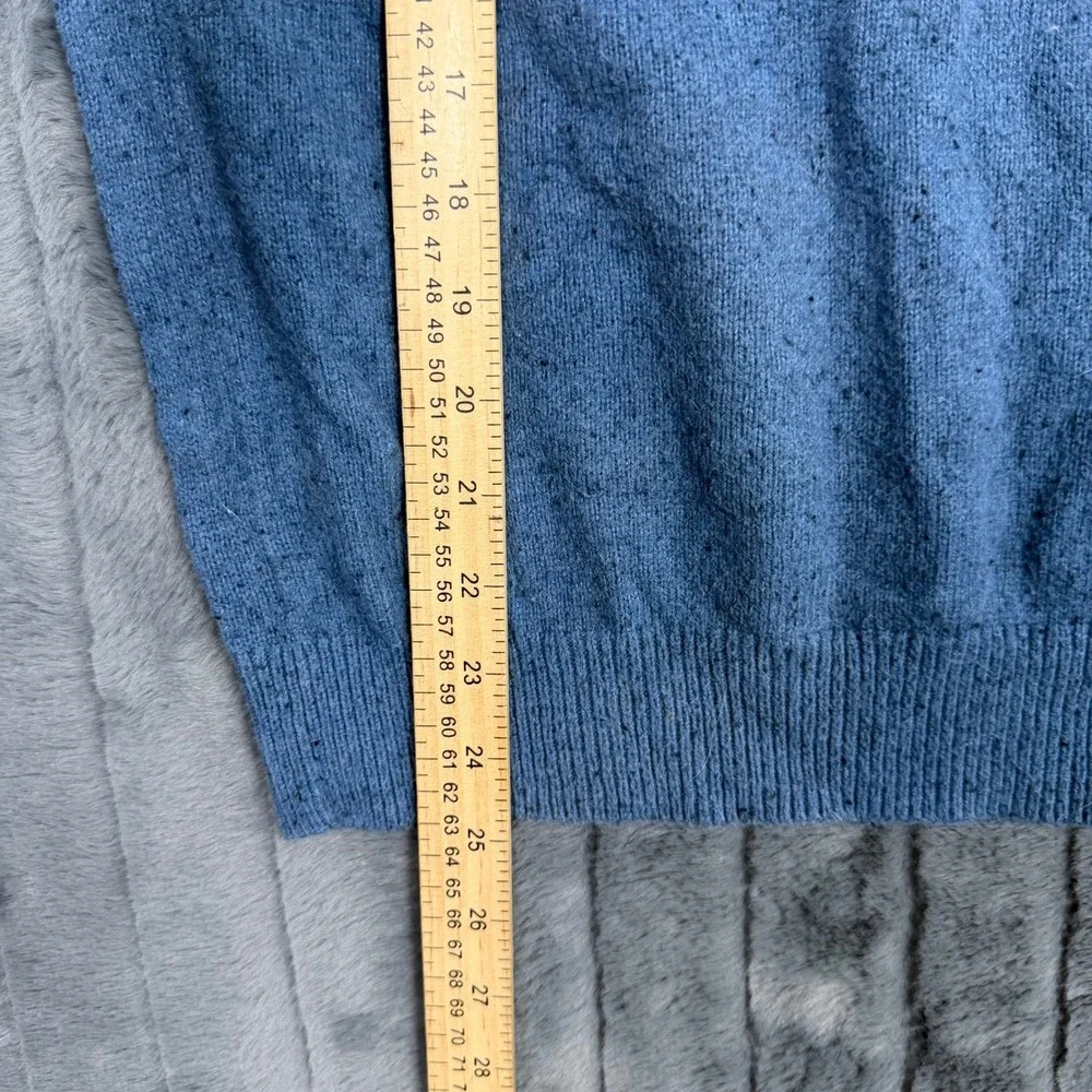 Banana Republic Mens Blue Heathered Cotton Wool Blend Crew Neck Sweater Medium